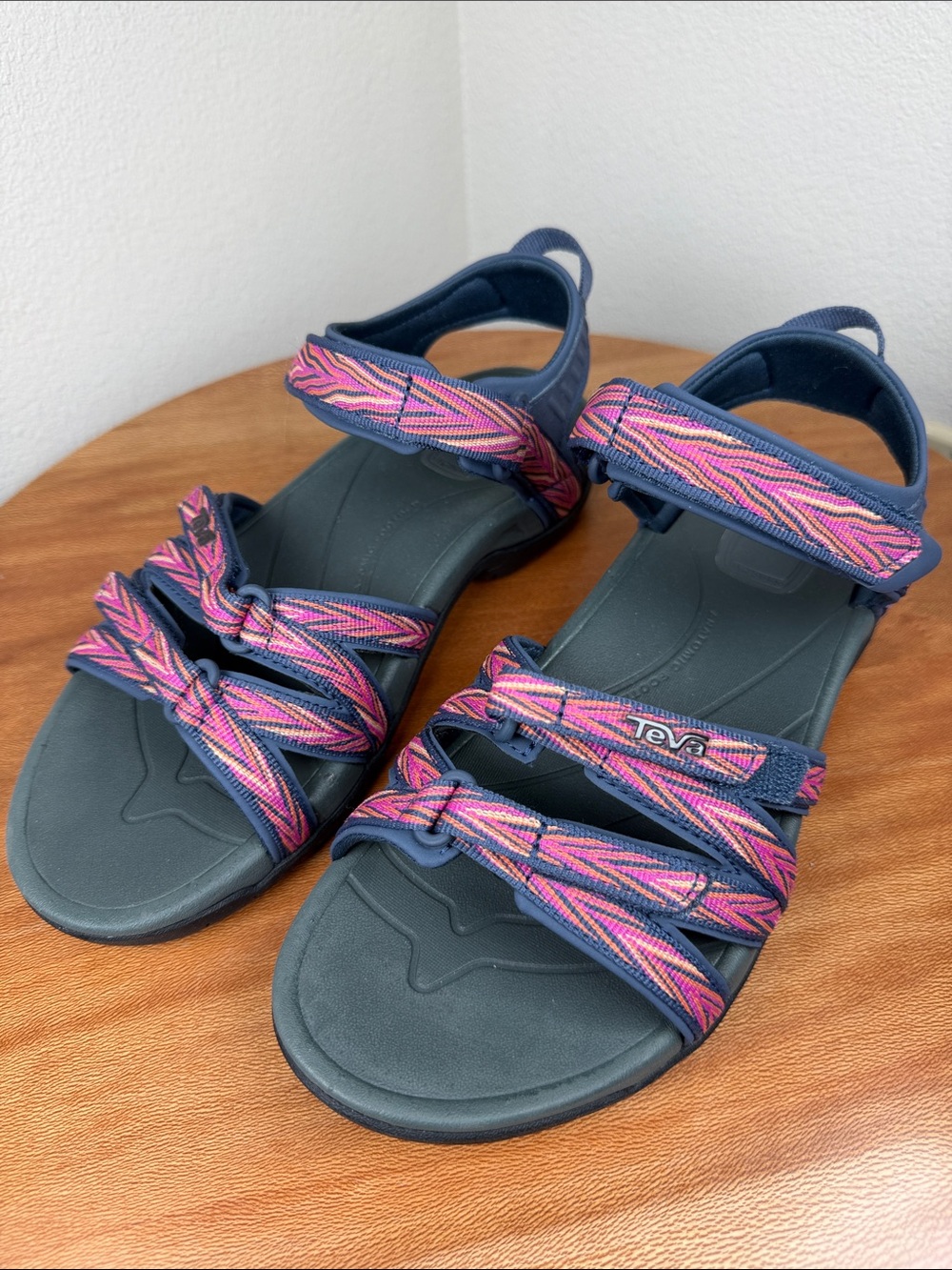 TEVA Tirra 4266 Sandals Pink & Blue Velcro Outdoor Water Sandal Size 8